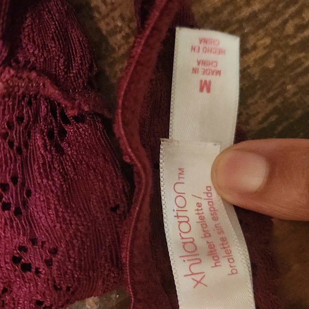 Xhilaration Maroon Halter Bralette (0686) - Picture 4 of 5